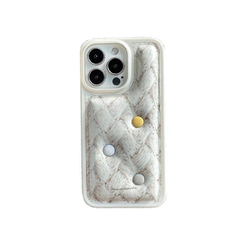 sweater print button iPhone case
