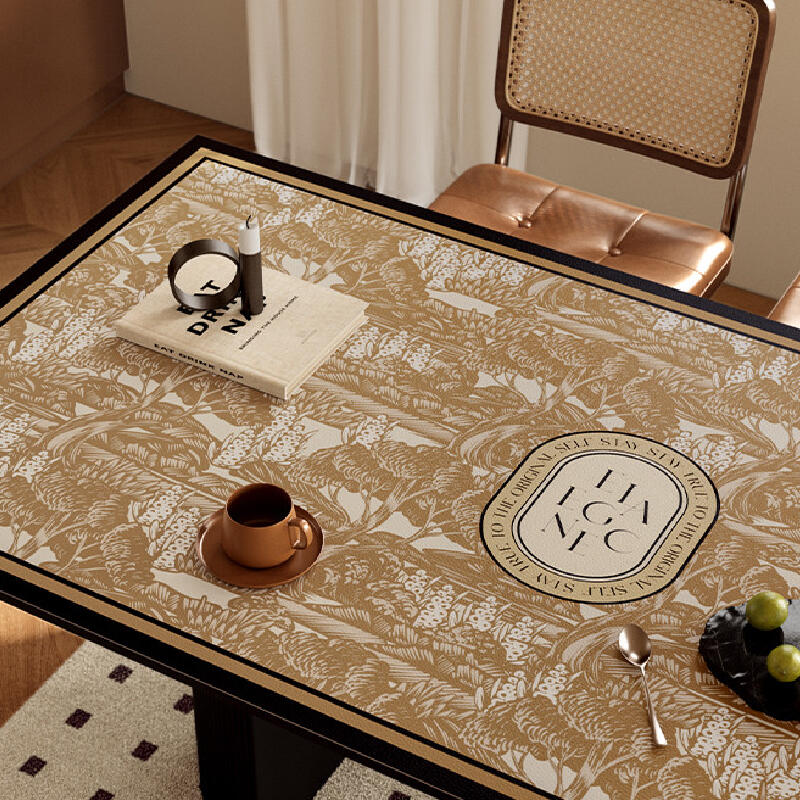 brown elegance logo square table mat