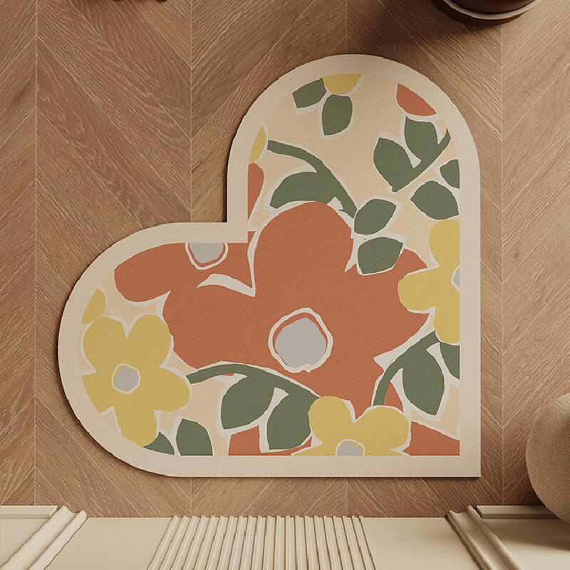 4design heart shape door mat