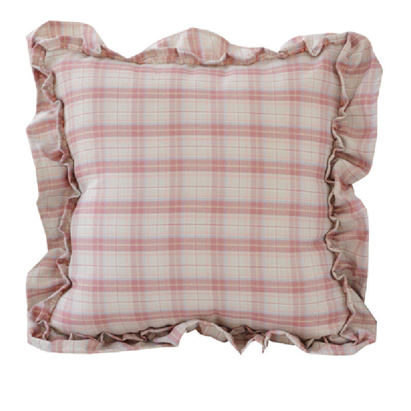 6color frill check square cushion