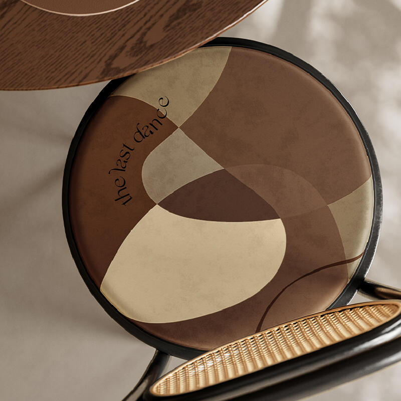 the last dance brown round cushion
