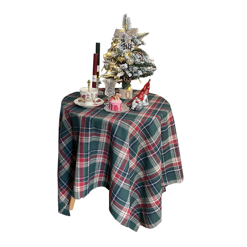 6size red and green plaid table cloth