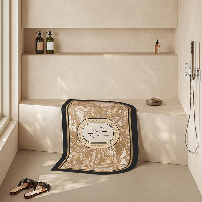 brown elegance logo door mat