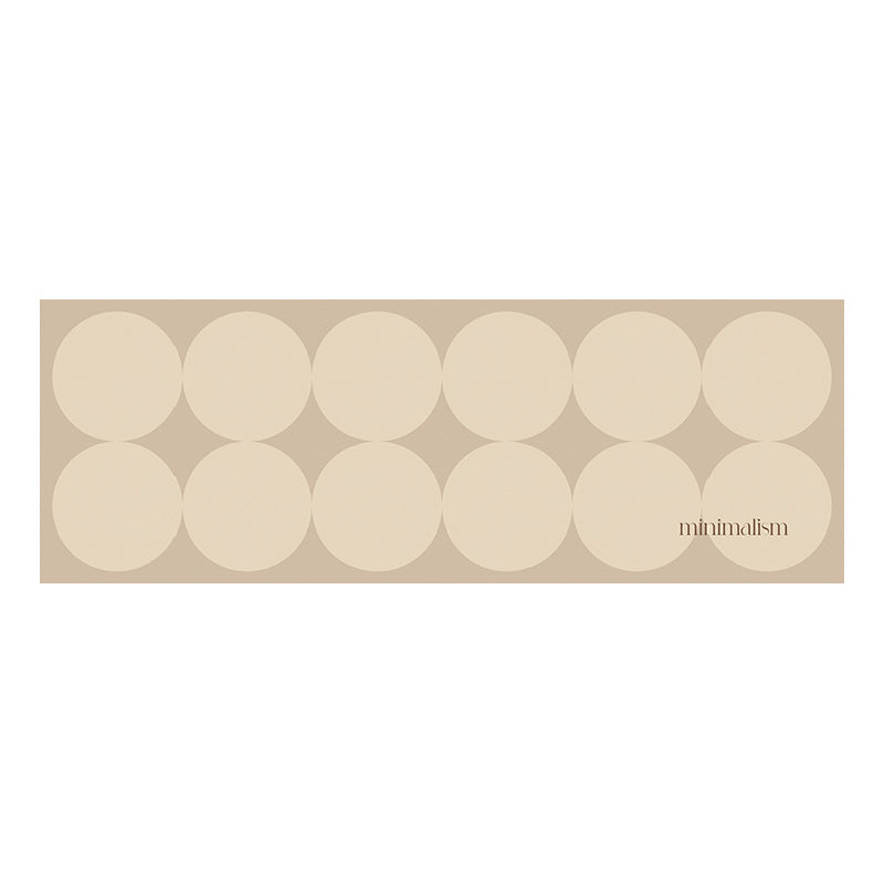 brown circle minimalism kitchen mat