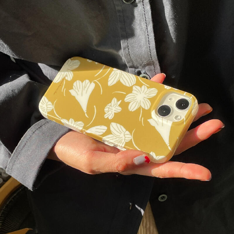 yellow simple flower iPhone case