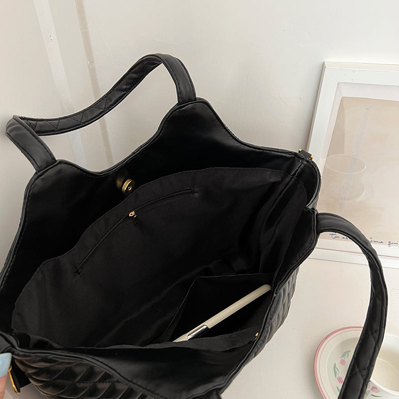 black 2way quilting totebag