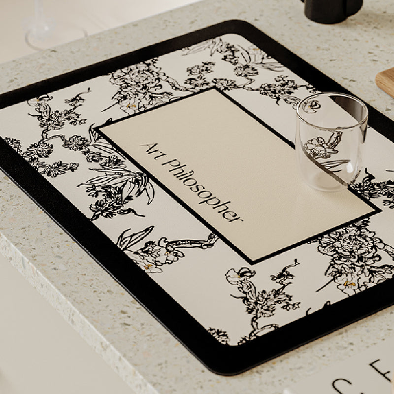 art philosopher logo sink mat