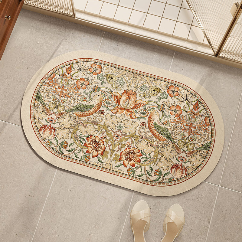 2design flower elegant bath mat