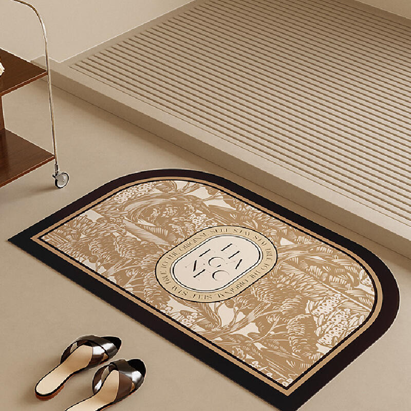 brown elegance logo door mat