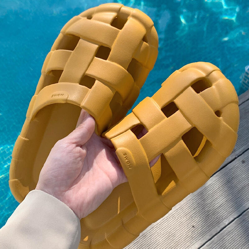 cross belt resin room shoes