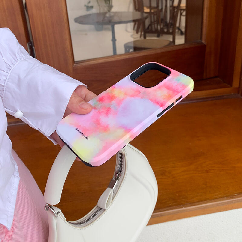 watercolor pink gradation iPhone case