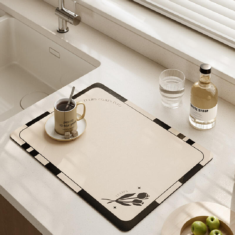 black tulip square sink mat