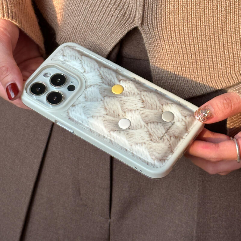 sweater print button iPhone case