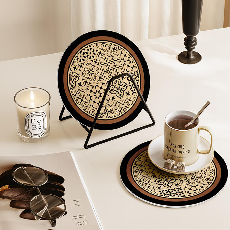 retro classical circle coaster