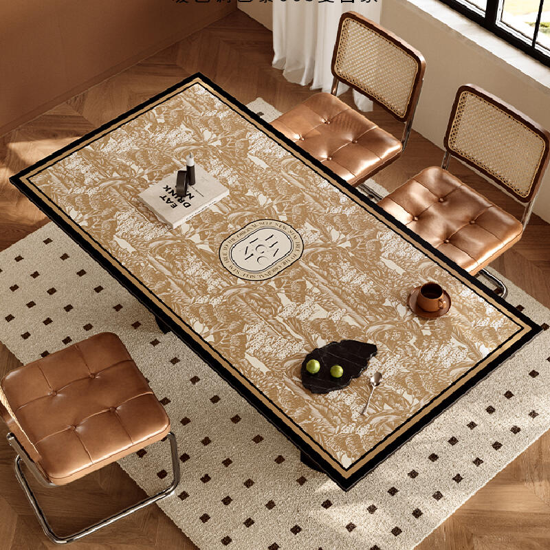 brown elegance logo square table mat