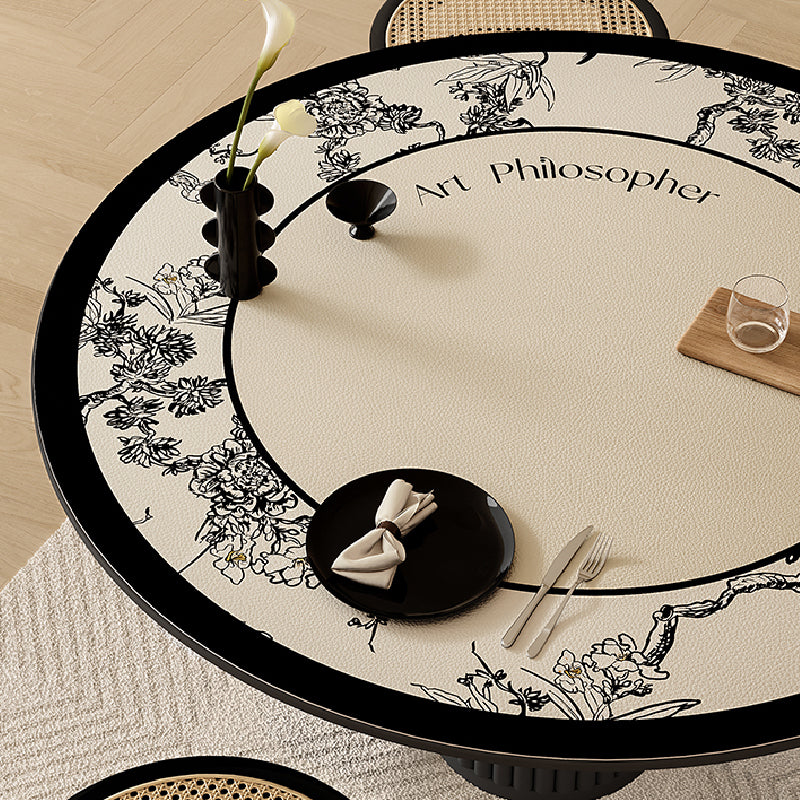 art philosopher logo round table mat