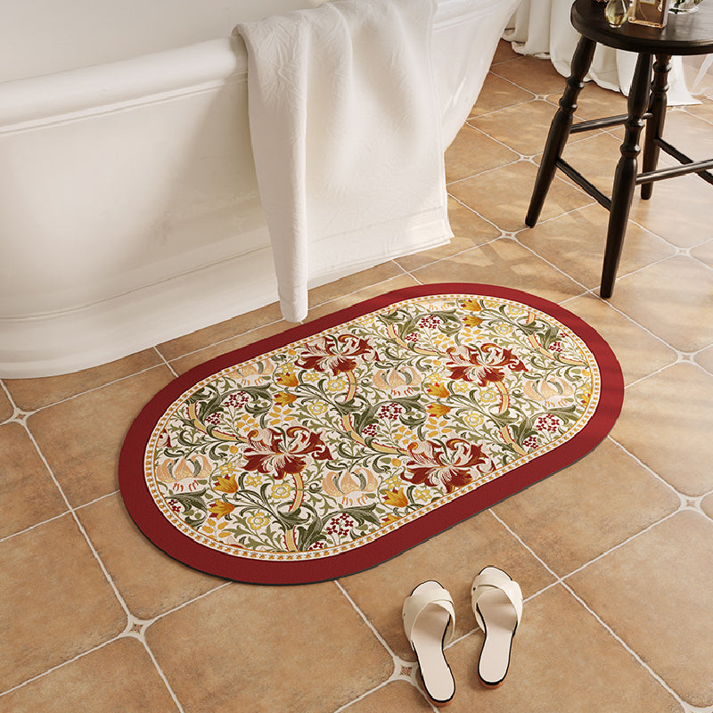 2design flower elegant bath mat