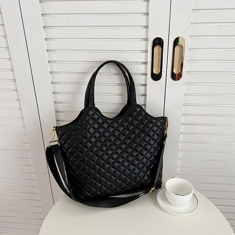 black 2way quilting totebag