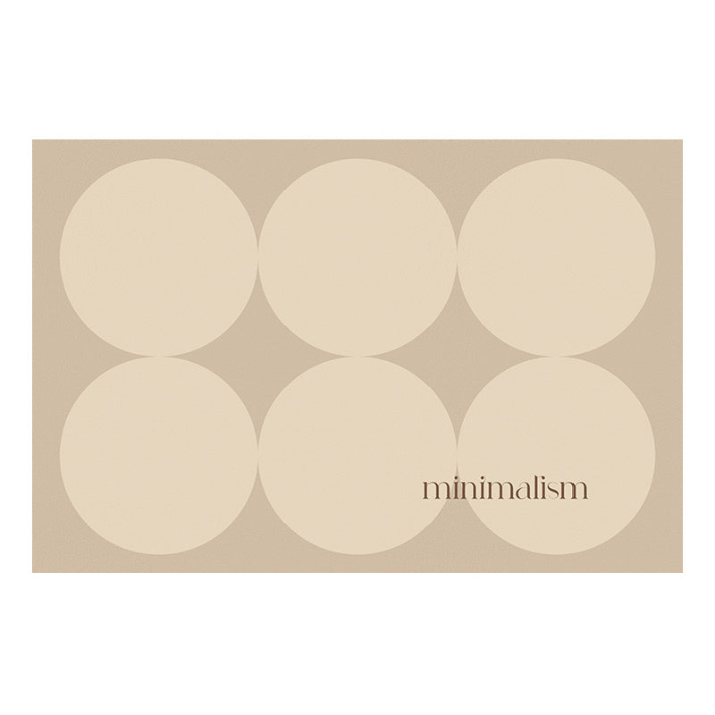 brown circle minimalism door mat