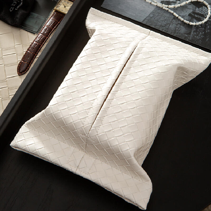 6color leather braided tissue case