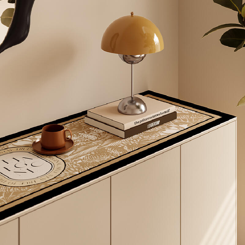 brown elegance logo square shelf mat