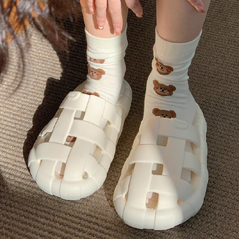 cross belt resin room shoes