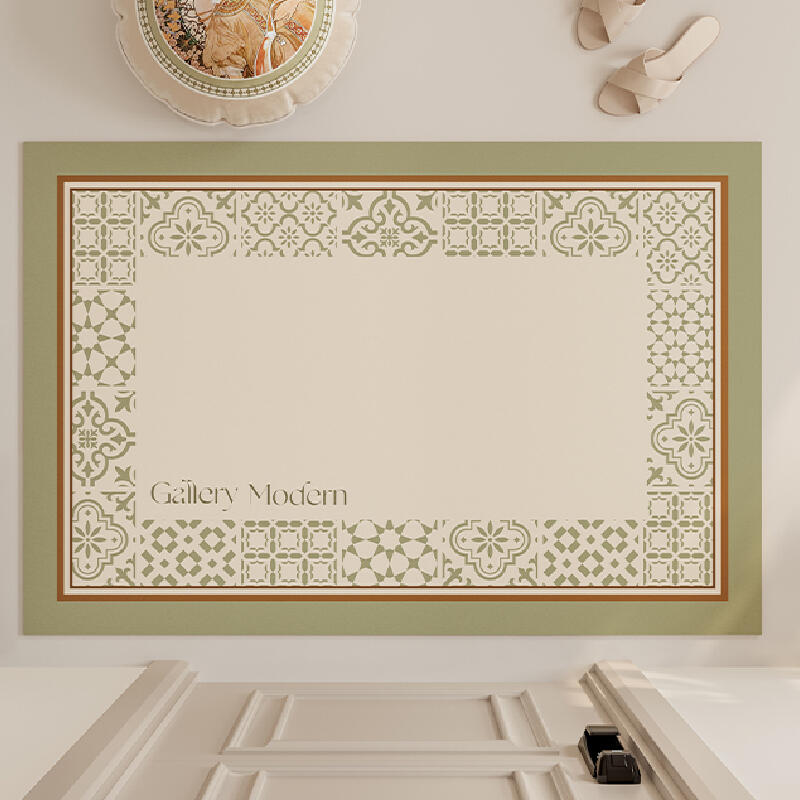 light green modern door mat