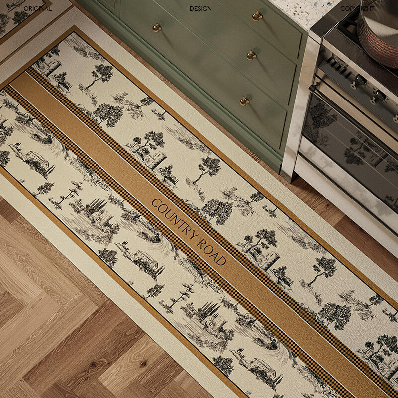 country road logo kitchen mat
