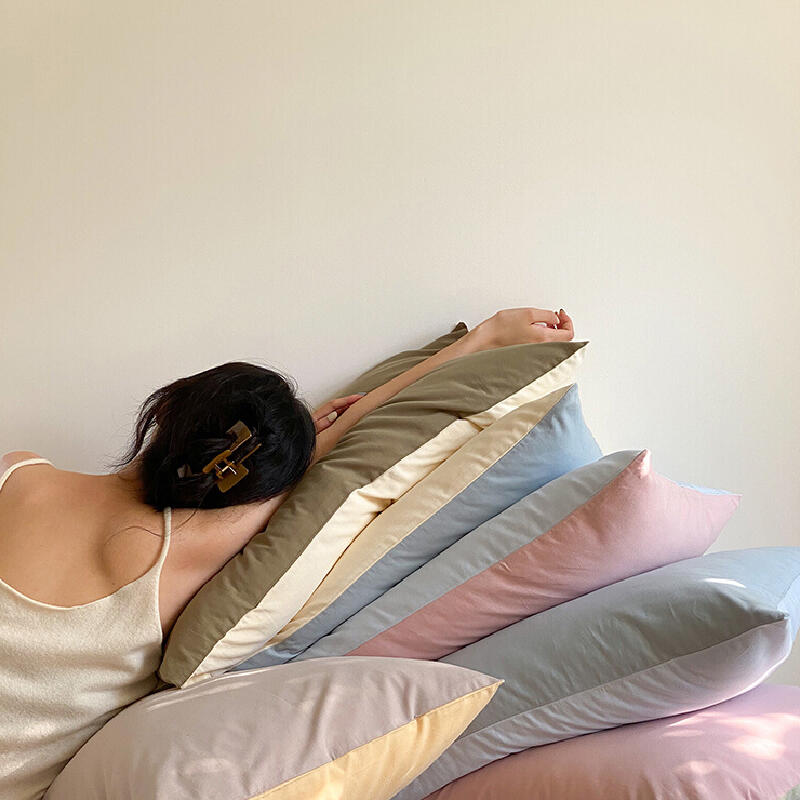 8color pastel bicolor pillow sheets