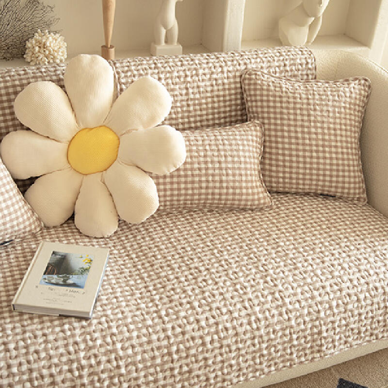 quilting check sofa cushion