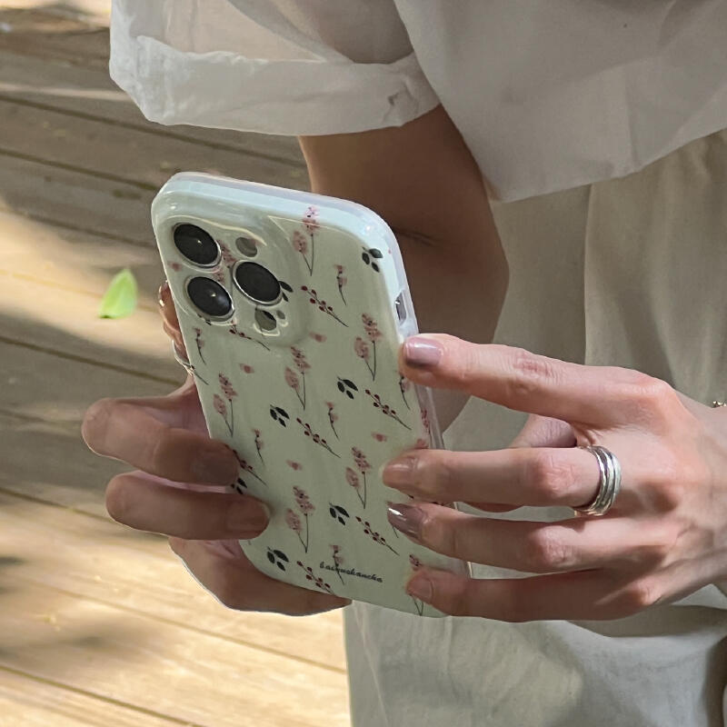 pink flower simple iPhone case