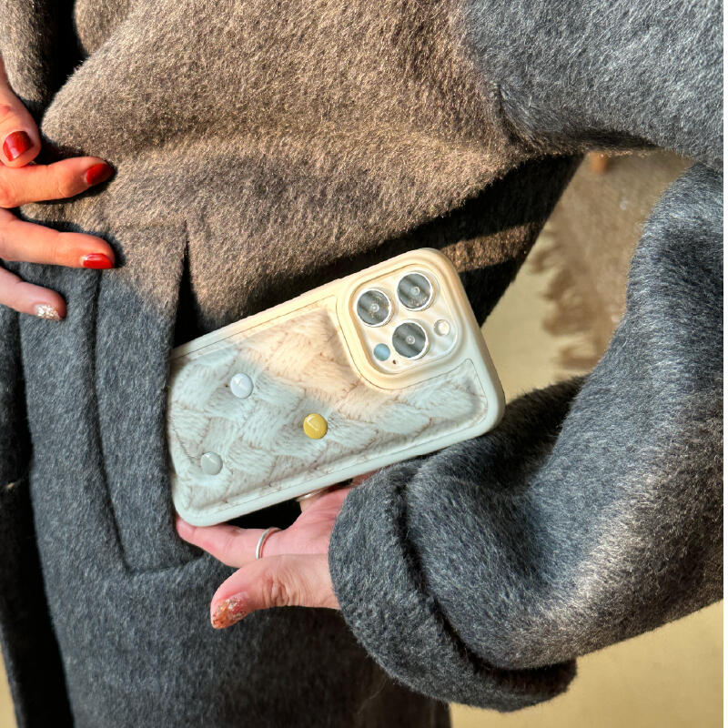 sweater print button iPhone case