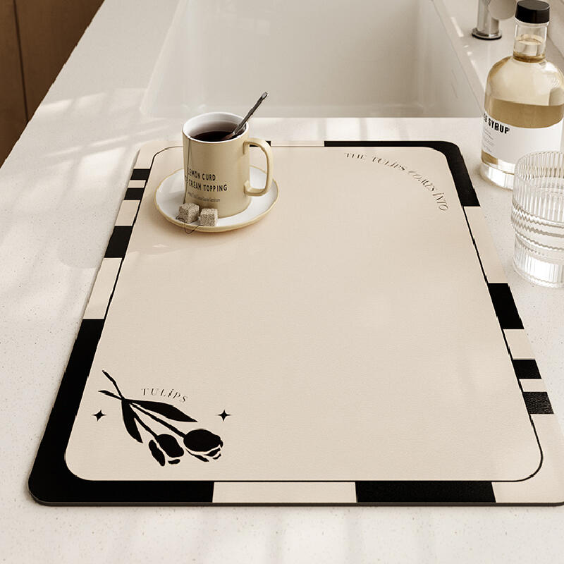 black tulip square sink mat