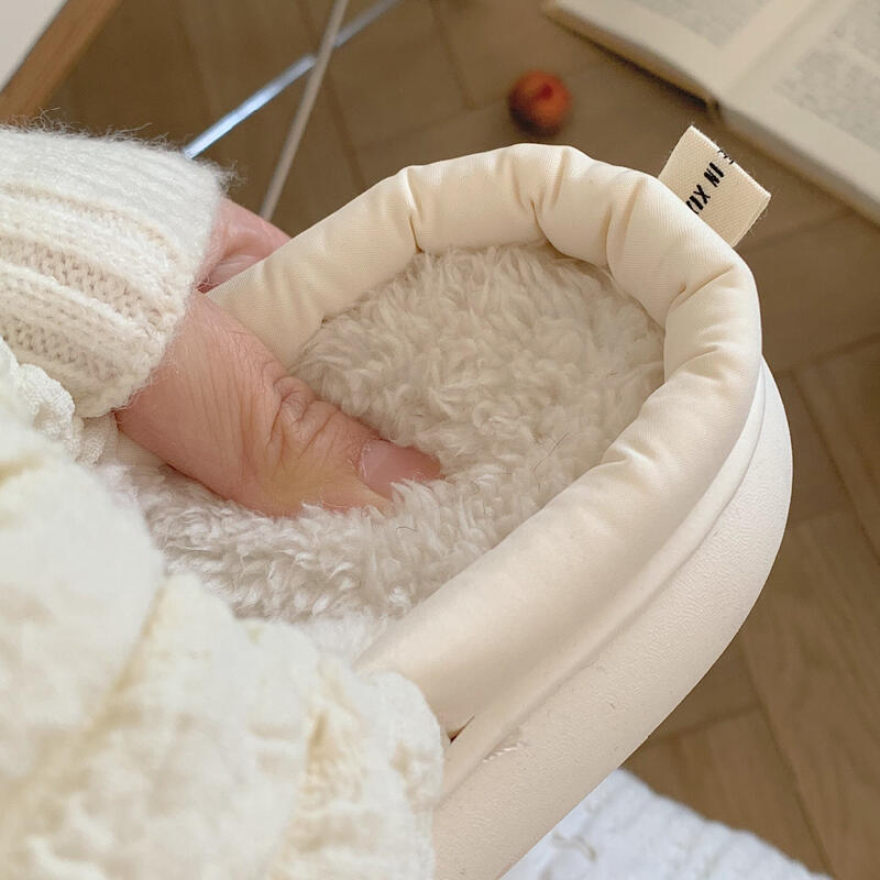 2color quilted down platform roomshoes