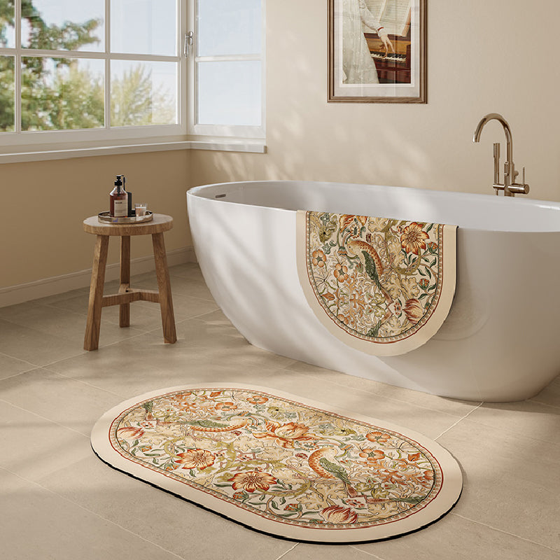 2design flower elegant bath mat