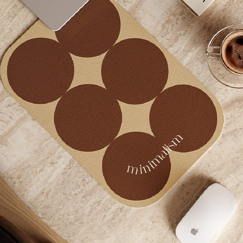 brown circle minimalism place mat