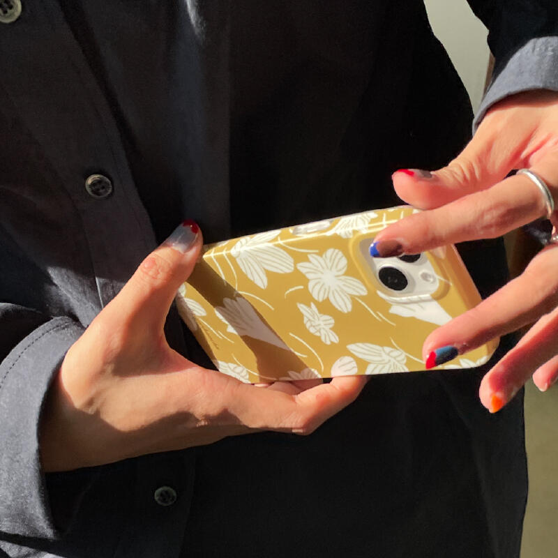 yellow simple flower iPhone case