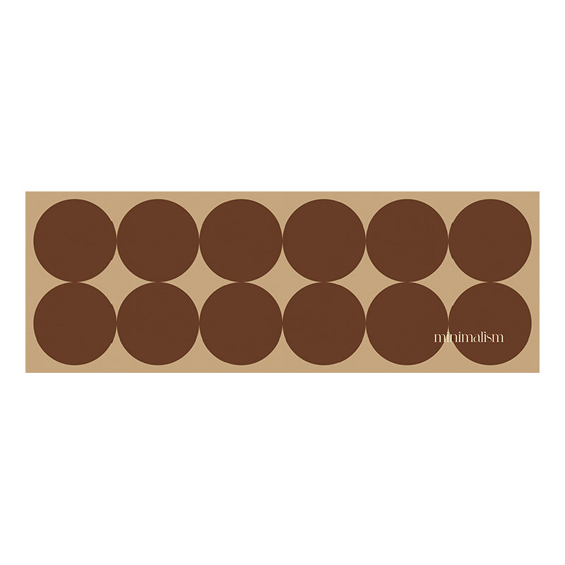 brown circle minimalism kitchen mat