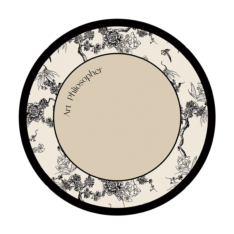 art philosopher logo round table mat