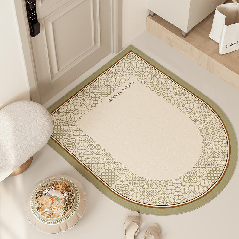 light green modern door mat