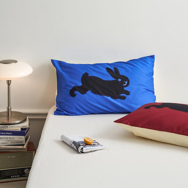18design vivid color rabbit pillow sheets