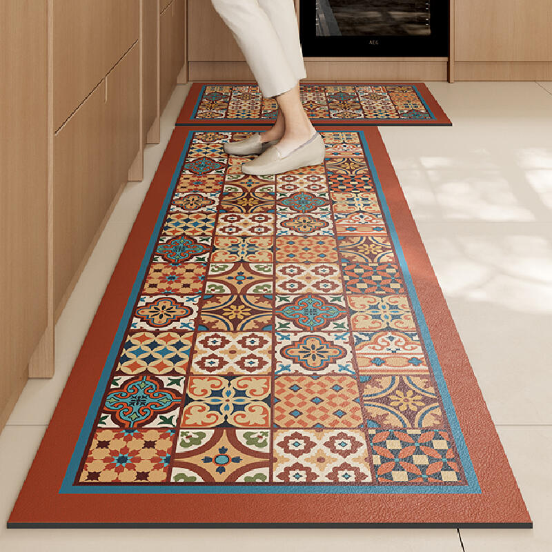 retro classical kitchen mat