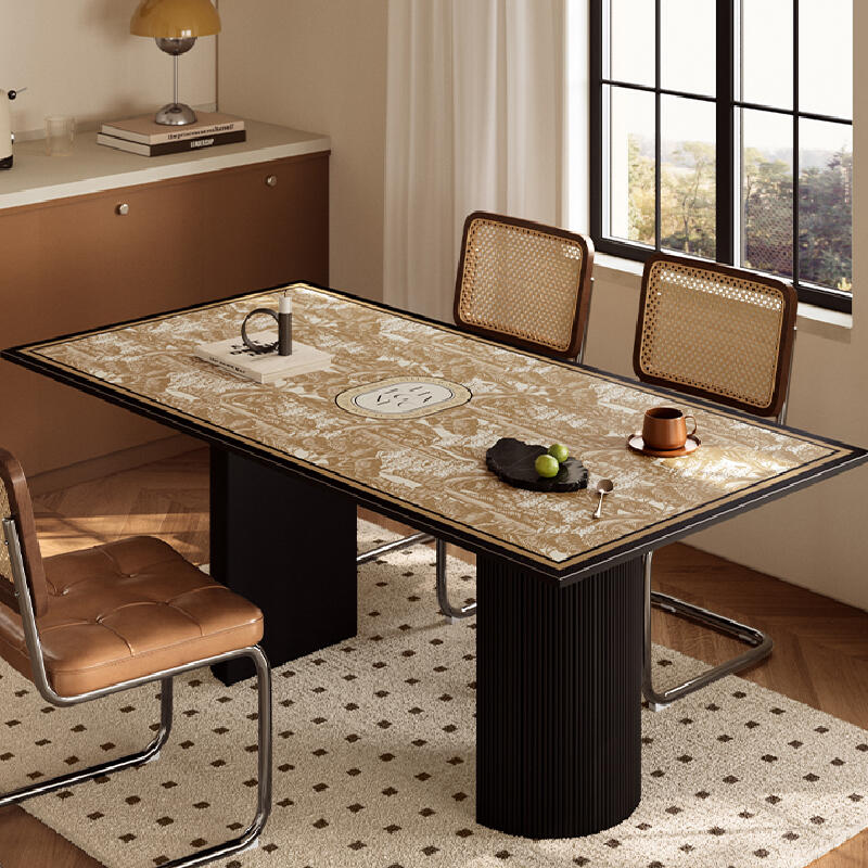 brown elegance logo square table mat