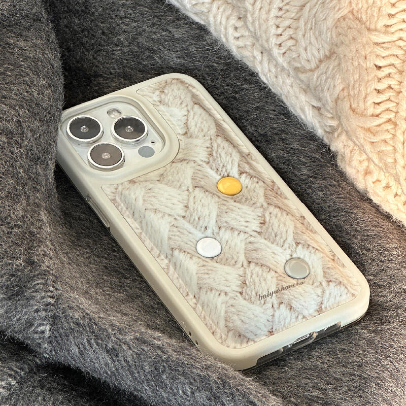 sweater print button iPhone case