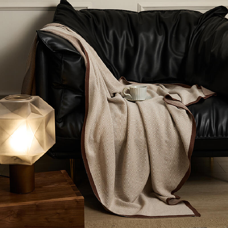 3color geometric pattern modern blanket
