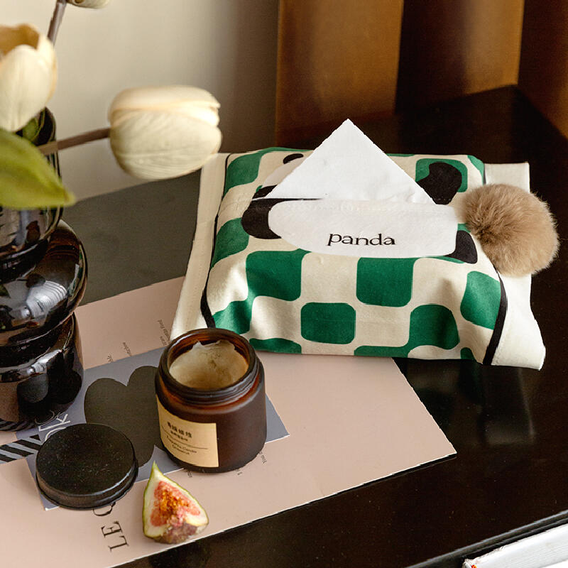 2design panda check tissue case