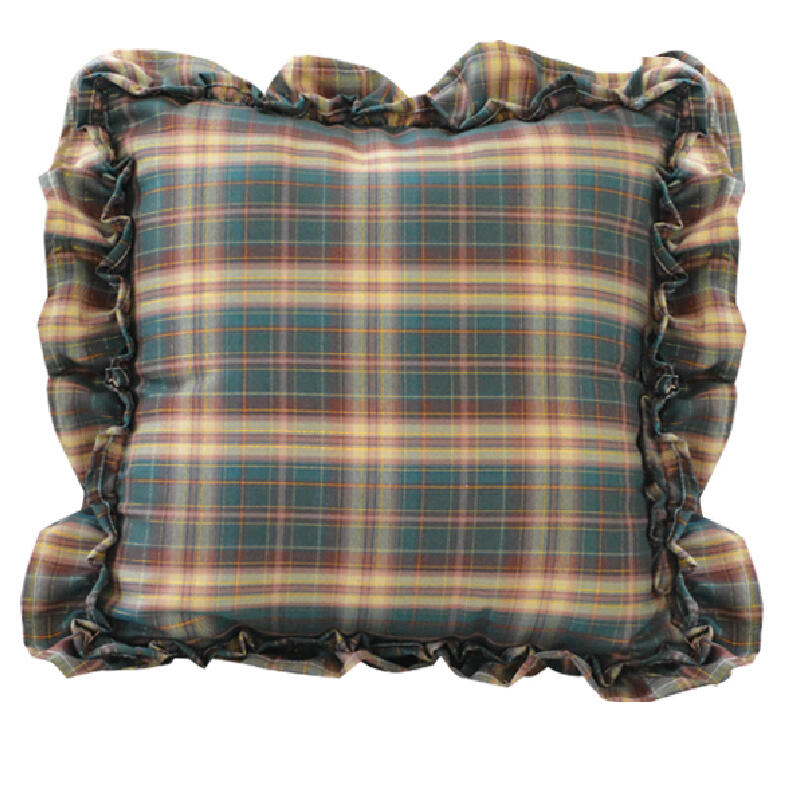 6color frill check square cushion
