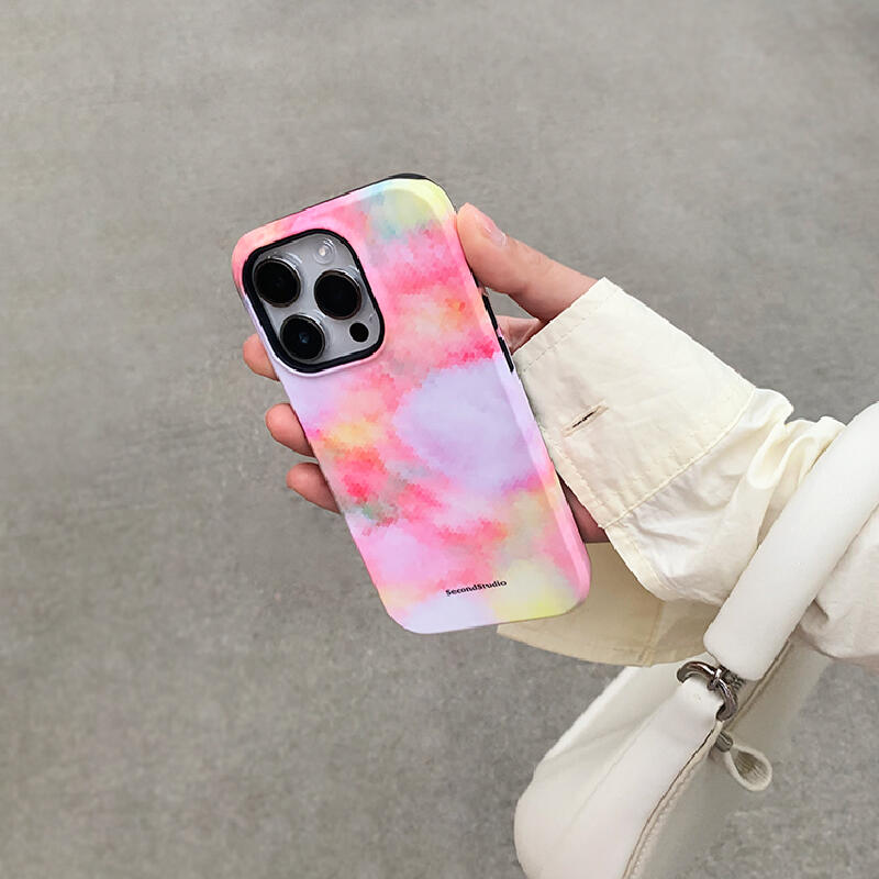 watercolor pink gradation iPhone case