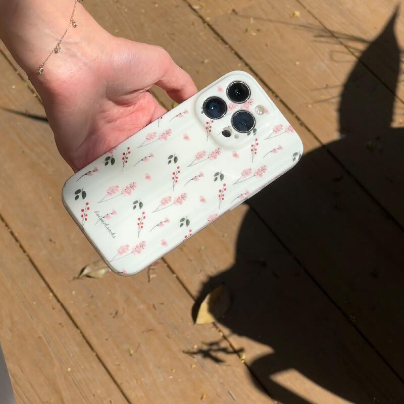 pink flower simple iPhone case