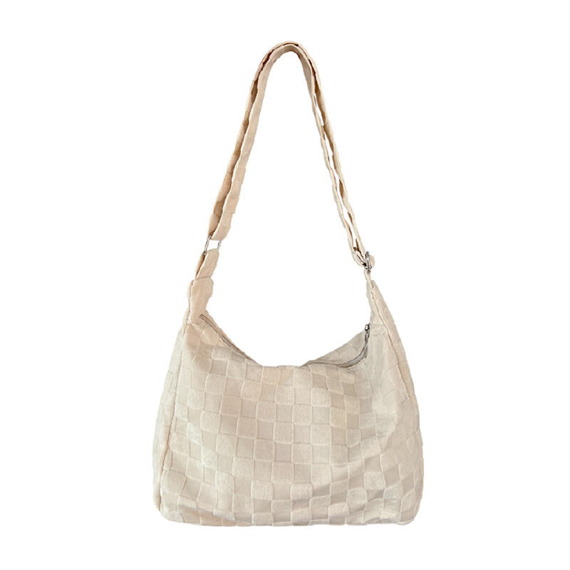 tile pattern square shoulder bag